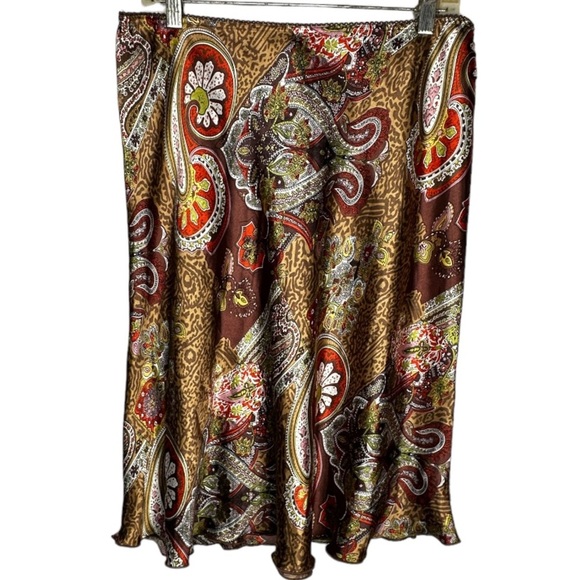 Vintage Pierre Cardin Polyester Paisley Skirt - Picture 1 of 5